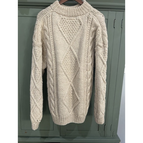 The Nature Company Sweaters - Nature Company 100% Wool Vintage Fisherman Chunky Cable Knit Sweater Size‎ L